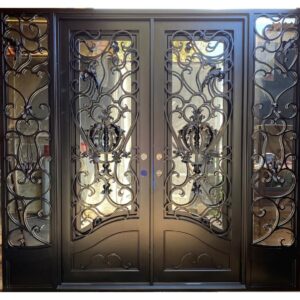 IFD-03 | Wrought iron door with sidelights