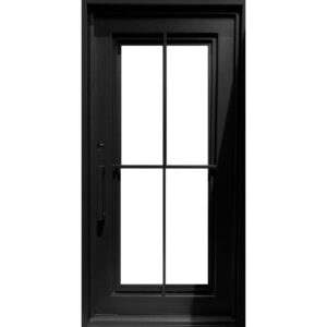 California-Single iron door simple grid design