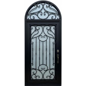 Guadalajara-Single wrought door with small transom